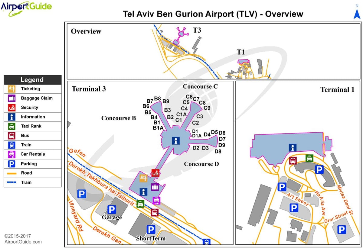 tlv ਹਵਾਈ ਅੱਡੇ ਦਾ ਨਕਸ਼ਾ